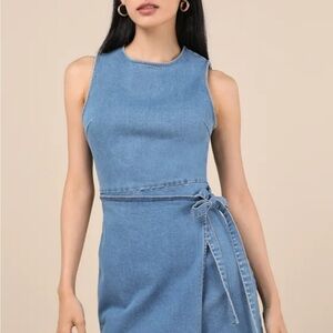 Lulu's Blue Denim Mini Dress